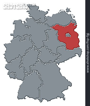 
                Deutschland, Brandenburg, Deutschlandkarte                   