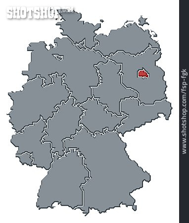 
                Deutschland, Berlin, Deutschlandkarte                   
