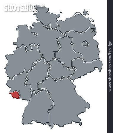
                Deutschland, Saarland, Deutschlandkarte                   