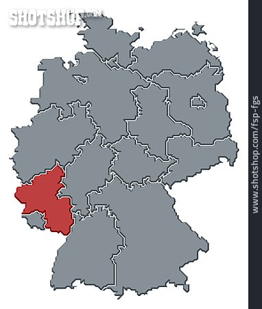 
                Deutschland, Rheinland-pfalz, Deutschlandkarte                   