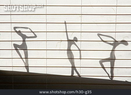 
                Silhouette, Ballett, Tanzen, Schattenfiguren                   