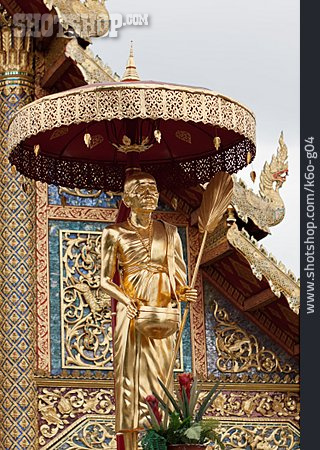 
                Skulptur, Chiang Mai, Wat Phra Singh                   
