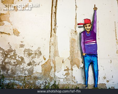 
                Graffiti, Streetart, Männerfigur                   