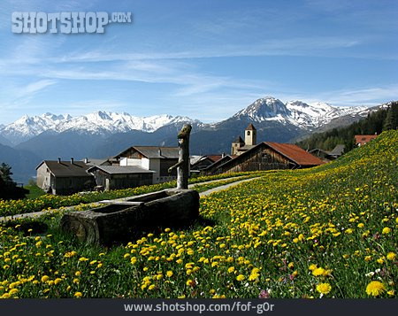 
                Dorf, Idylle, Schweiz, Graubünden                   