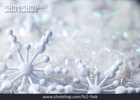 
                Weihnachtsschmuck, Eiskristall, Eisblume, Schneeflocke                   