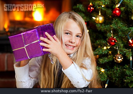 
                Child, Girl, Christmas, Christmas Eve, Christmas Present                   