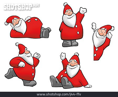 
                Weihnachten, Illustration, Weihnachtsmann, Nikolaus                   