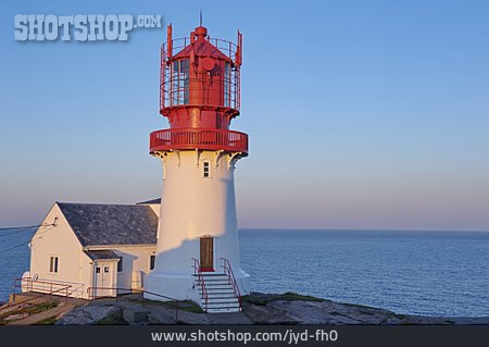 
                Leuchtturm, Morgenrot, Kap Lindesnes                   