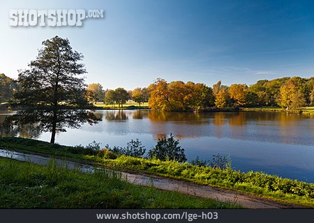 
                See, Herbstlandschaft, Altweibersommer                   