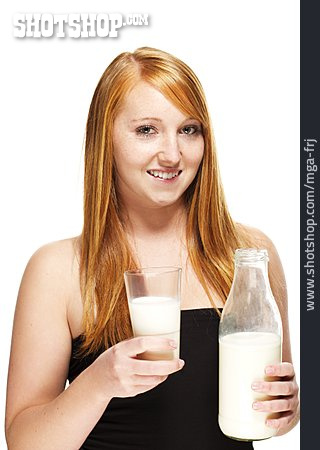 
                Junge Frau, Frau, Milch                   