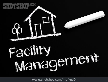 
                Schiefertafel, Facility Management, Hausverwaltung                   