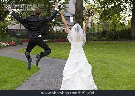 
                Happy, Wedding, Bridal Couple                   