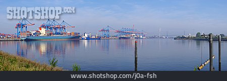 
                Panorama, Containerhafen, Hamburger Hafen                   