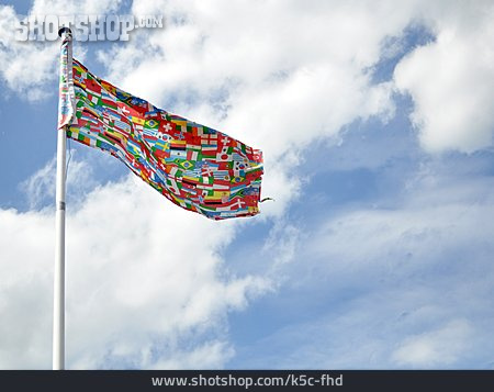 
                Flagge, International, Welt                   