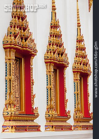
                Tempel, Buddhismus, Fenster, Wat, Wat Chalong                   