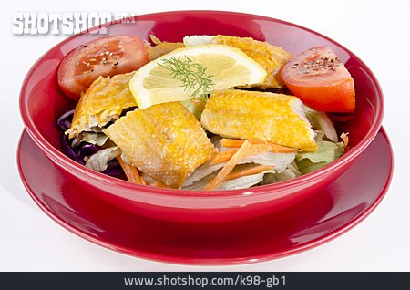 
                Salat, Räucherfisch, Bückling                   