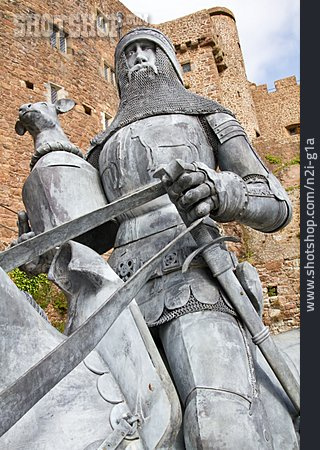 
                Ritterstatue, Mont-orgueil                   