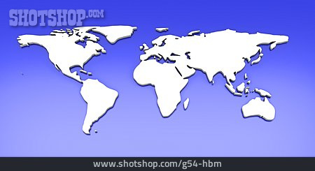 
                Weltkarte, Kontinent                   