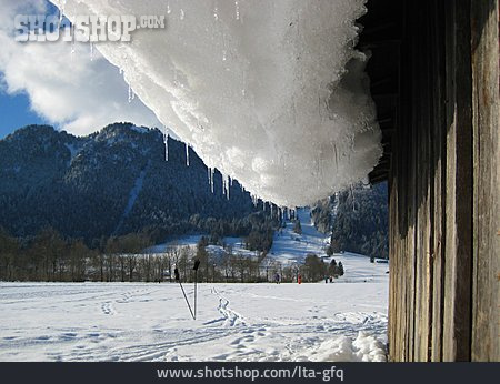 
                Schneelast, Holzhütte                   