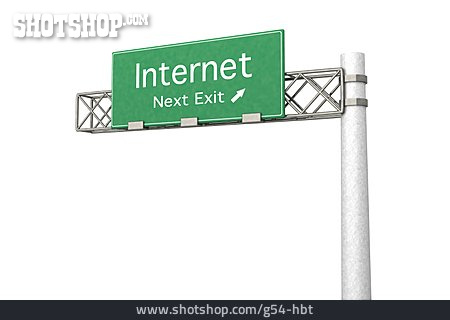 
                Internet, Wegweiser, Ausfahrt                   