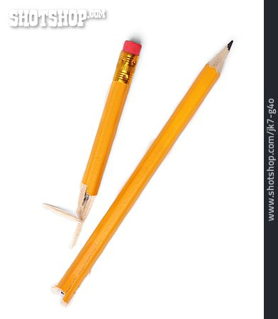 
                Bleistift, Zerbrochen                   