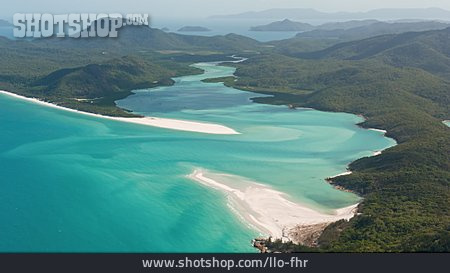 
                Insel, Pazifik, Whitsunday Islands, Whitehaven Beach, Hill Inlet                   