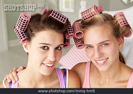 
                Teenager, Girl, Friends, Hair Care                   