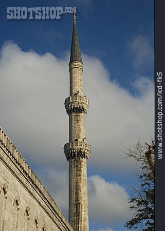 
                Minarett, Istanbul, Sultan-ahmet-moschee                   