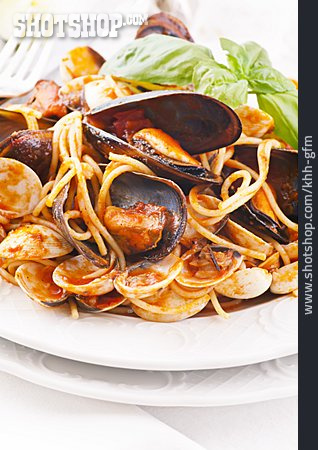 
                Muschel, Spaghetti, Pasta, Italienische Küche                   