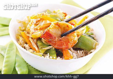 
                Asiatische Küche, Garnele, Chop Suey                   