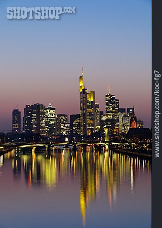 
                Skyline, Spiegelung, Frankfurt Am Main                   