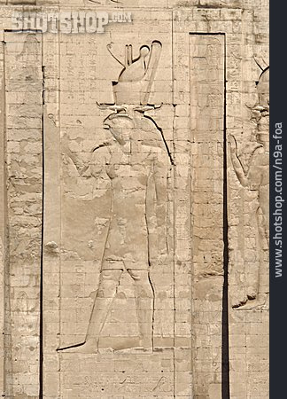 
                Horus, Relief, Tempel Von Edfu                   