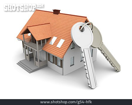 
                Immobilienmarkt, Hauskauf, Haustürschlüssel                   