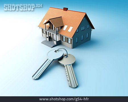
                Immobilienmarkt, Hauskauf, Haustürschlüssel                   