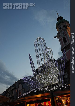 
                Innsbruck, Kristall, Weihnachtsbeleuchtung, Christkindlmarkt                   