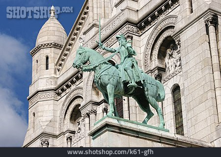 
                Montmartre, Sacre Coeur, Reiterstatue                   