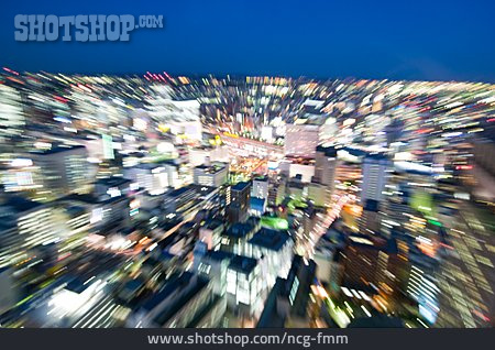 
                Luftbild, Großstadt, Japan                   