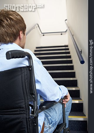 
                Behindert, Rollstuhlfahrer, Barriere, Behinderter                   