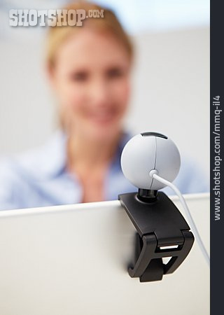 
                Geschäftsfrau, Büro & Office, Kommunikation, Webcam                   