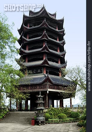 
                Tempel, Pagode, Chongqing                   