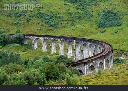 
                Schottland, Bahnstrecke, Glenfinnan-viadukt                   