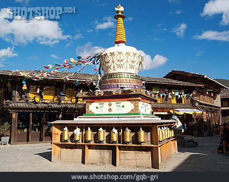 
                Buddhismus, Gebetsmühle, Shangri-la                   