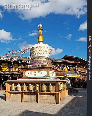 
                Buddhismus, Gebetsmühle, Shangri-la                   