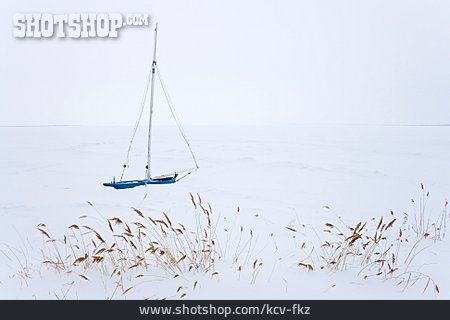 
                Solitude & Loneliness, Winter, Sailboat                   