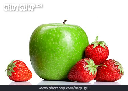 
                Obst, Apfel, Erdbeere                   
