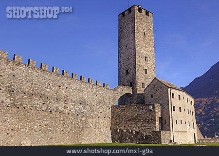 
                Festung, Tessin, Castelgrande                   