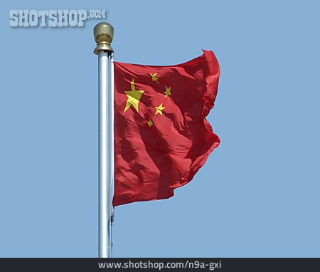 
                China, Nationalflagge, Rote Fahne                   