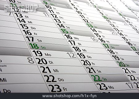
                Kalender, Terminplaner, Monatsübersicht                   