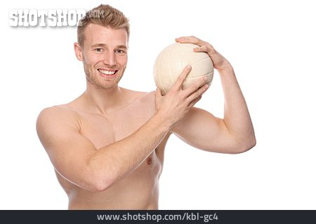 
                Junger Mann, Volleyball, Volleyballspieler                   