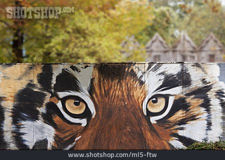 
                Wand, Wandmalerei, Tiger                   